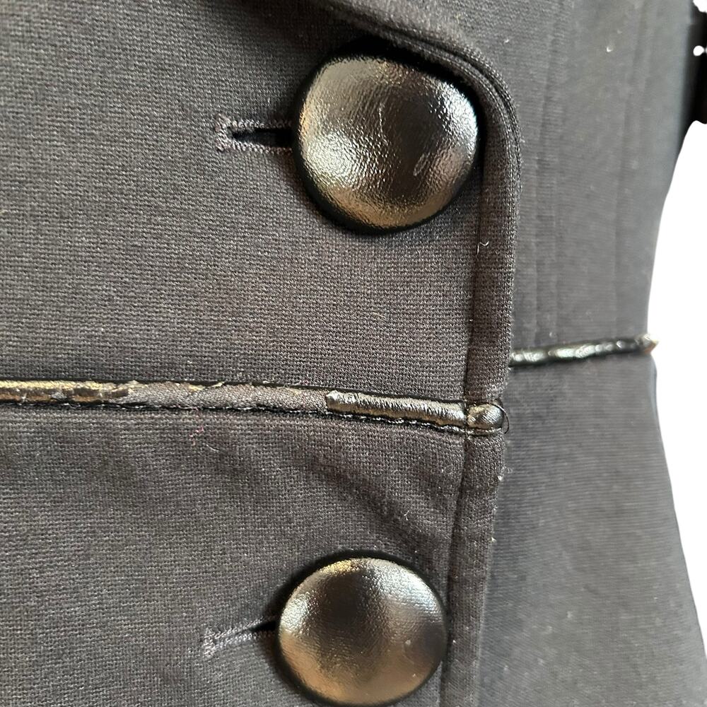 Vintage Cache Black Blazer Womens Sz Large Y2K Power Dressing Parisian Chic - Picture 7 of 16